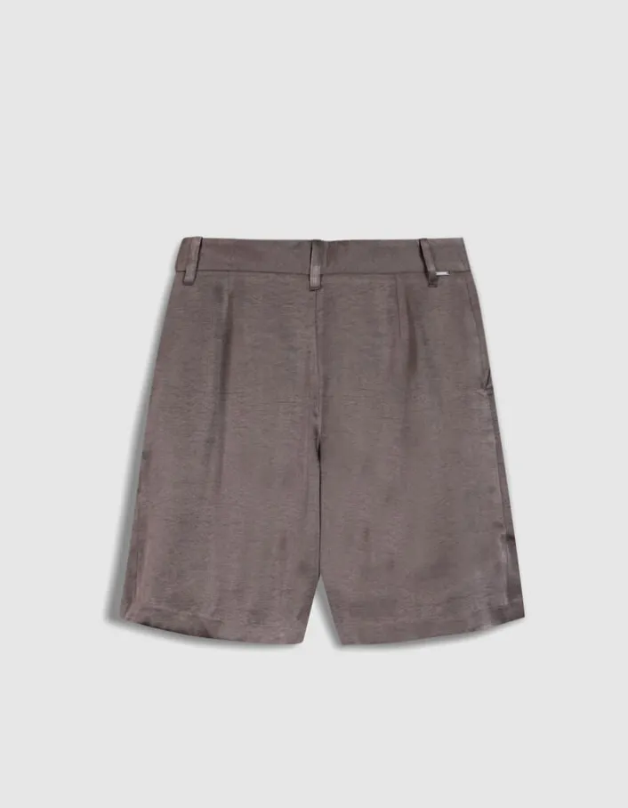 Bermuda de tailleur gris mix Lyocell® Femme