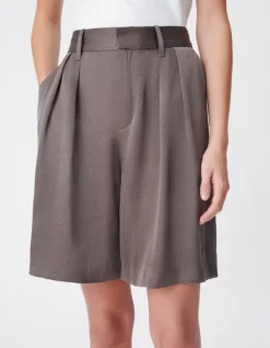Bermuda de tailleur gris mix Lyocell® Femme