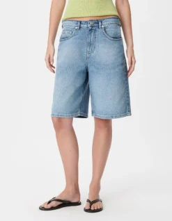 Bermuda en jean bleu Femme