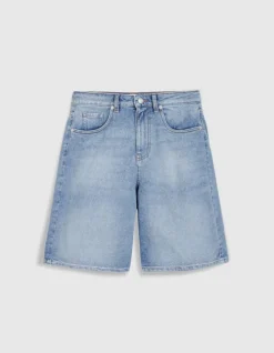 Bermuda en jean bleu Femme