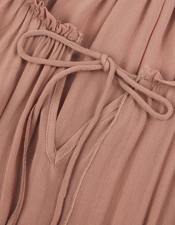 Blouse fluide blush large volant Femme