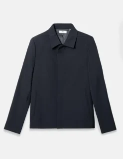 Blouson de costume marine pressions cachées Homme