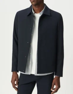 Blouson de costume marine pressions cachées Homme