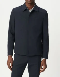 Blouson de costume marine pressions cachées Homme