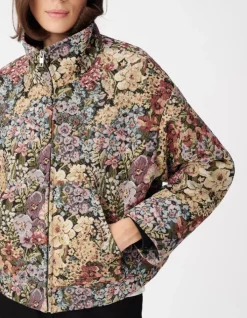 Blouson en Jacquard fleuri Femme