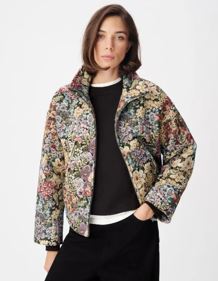Blouson en Jacquard fleuri Femme