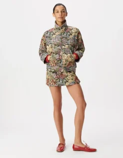 Blouson en Jacquard fleuri Femme