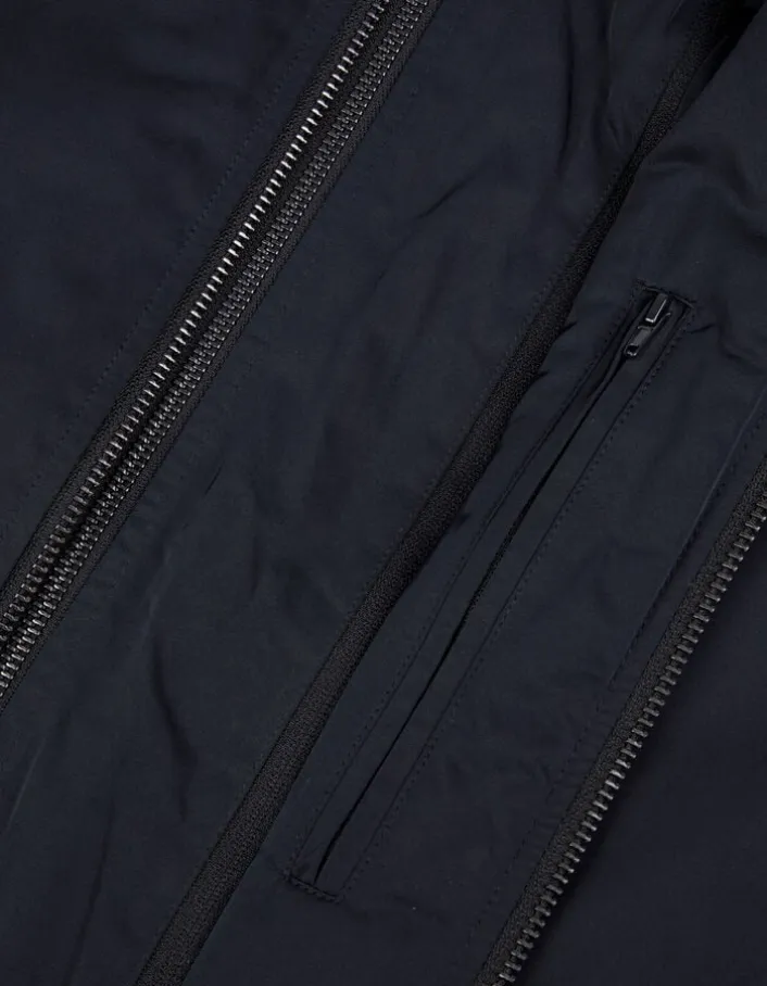 Blouson marine parementure et capuche amovibles Homme