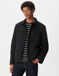 Blouson noir capuche amovible WATERPROOF Homme