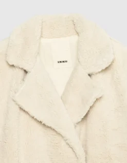 Cape écrue col tailleur Femme