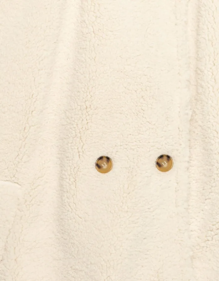 Cape écrue col tailleur Femme