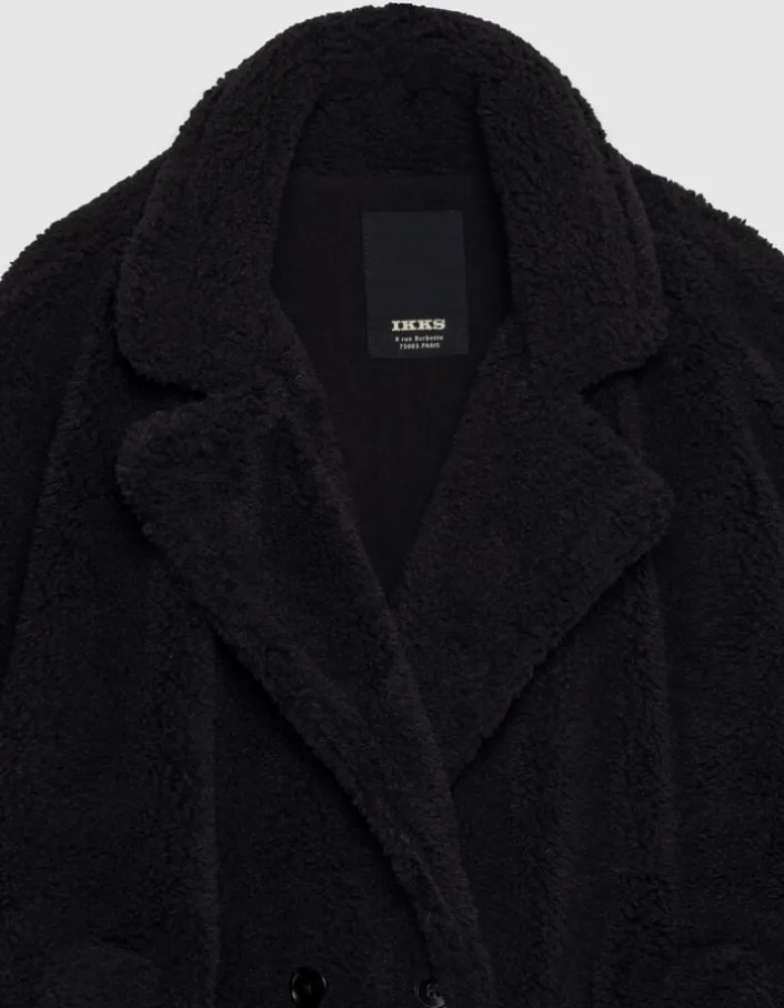 Cape noire col tailleur Femme