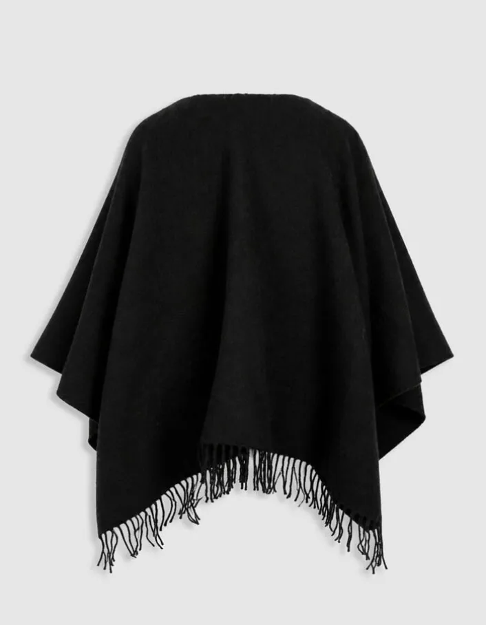 Cape noire tricot Femme