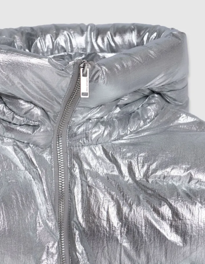 Capuche doudoune argent nylon Femme
