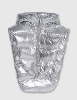 Capuche doudoune argent nylon Femme