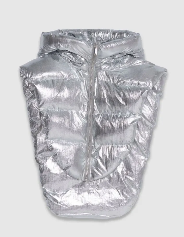 Capuche doudoune argent nylon Femme