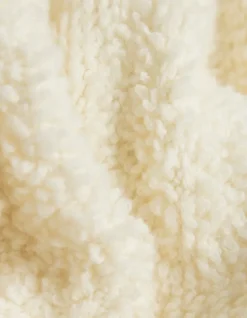 Cardigan blanc maille bouclette Femme