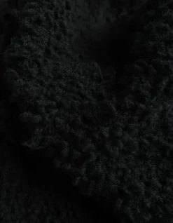 Cardigan noir maille bouclette Femme