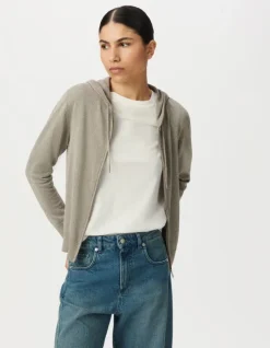 Cardigan sésame tricot pailleté motif chevrons ajouré dos Femme