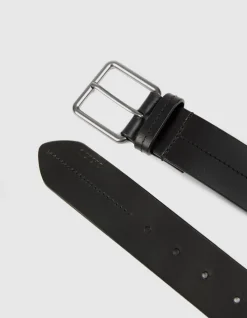 Ceinture noire cuir Homme