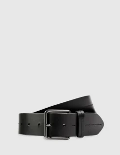 Ceinture noire cuir Homme