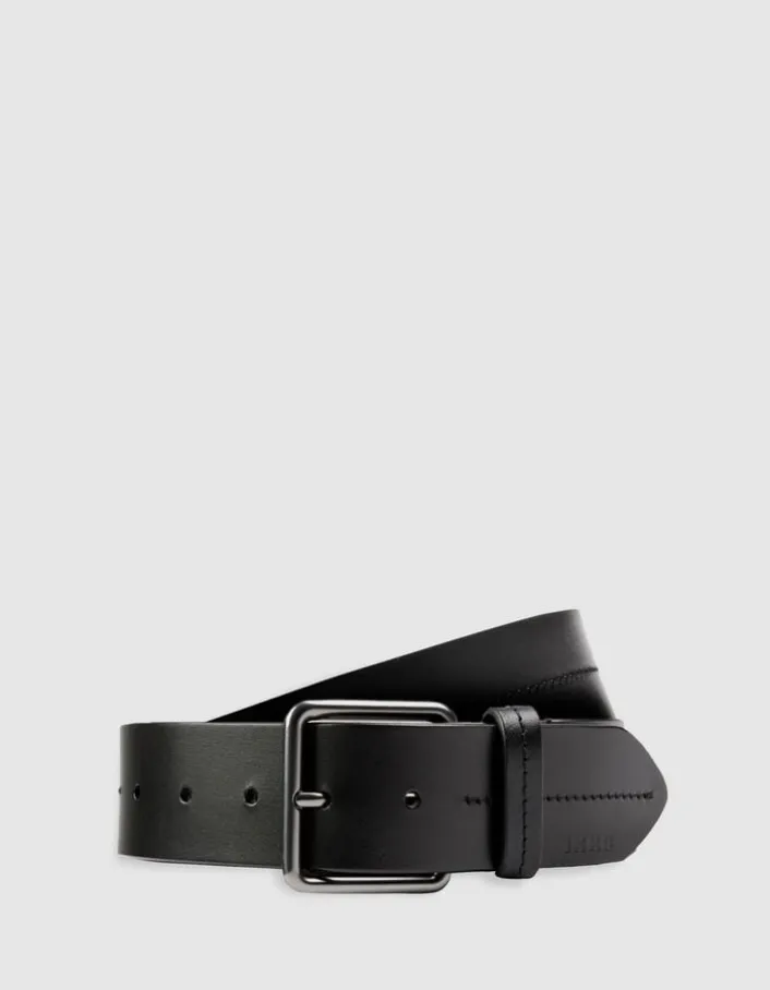 Ceinture noire cuir Homme