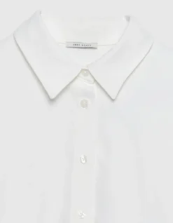Chemise blanche manches longues ajourées Femme