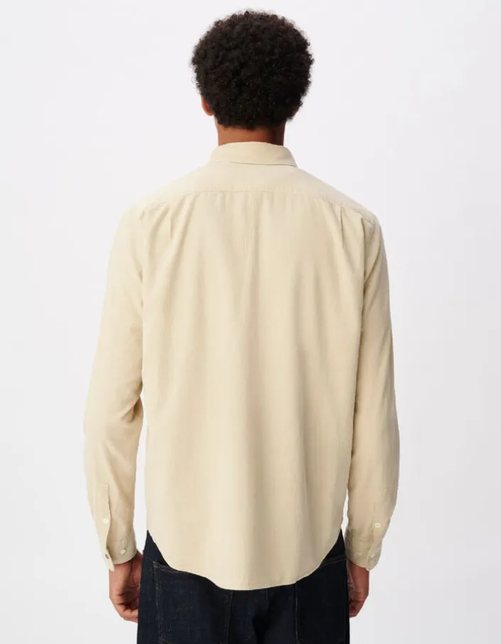 Chemise easy beige velours milleraies Homme