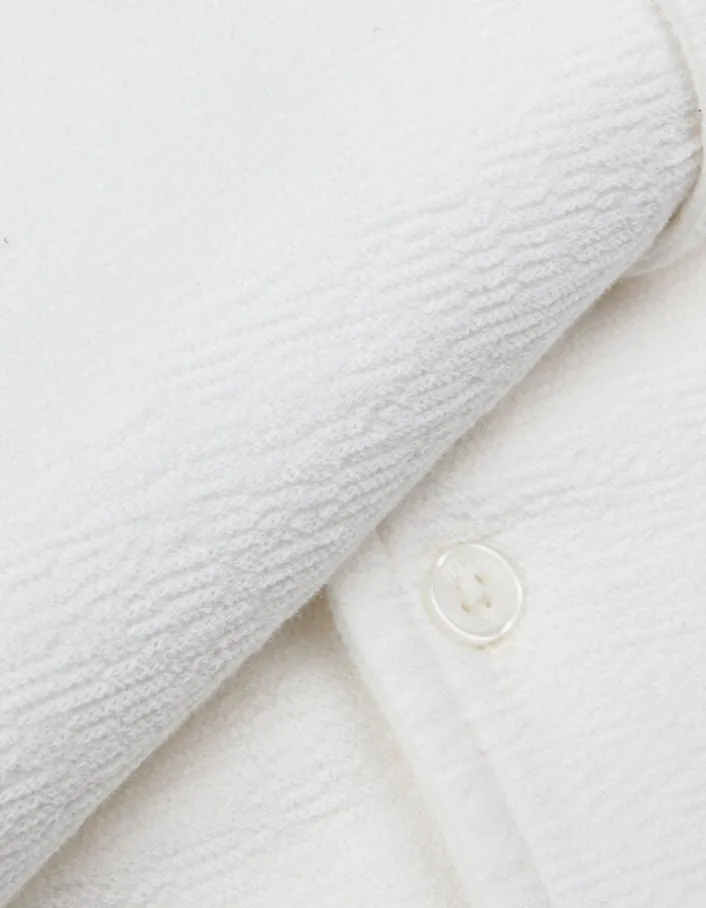 Chemise easy blanche maille manches courtes Homme