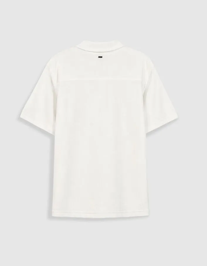Chemise easy blanche maille manches courtes Homme