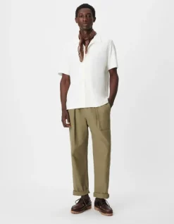 Chemise easy blanche maille manches courtes Homme
