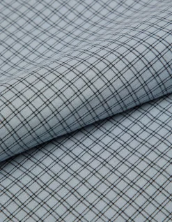 Chemise easy bleue motif carreaux manches longues Homme