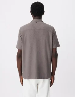 Chemise easy grise maille manches courtes Homme