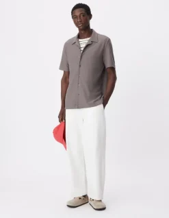 Chemise easy grise maille manches courtes Homme