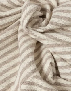 Chemise manches courtes beige maille rayures Homme