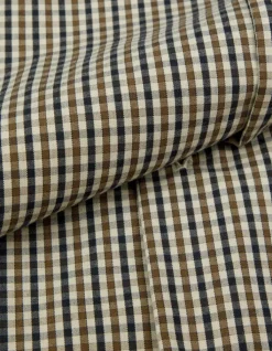 Chemise regular beige motif carreaux Homme