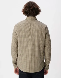 Chemise regular beige motif carreaux Homme