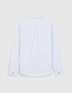 Chemise regular bleu ciel poche plaquée Homme