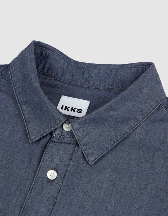 Chemise regular bleue en jean Homme