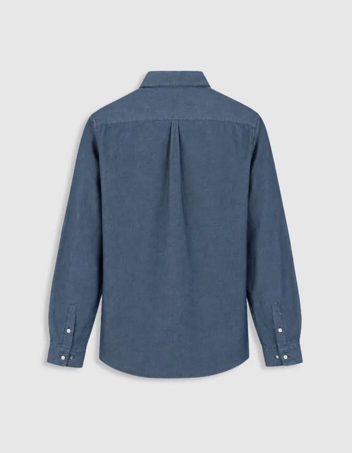 Chemise regular bleue en jean Homme