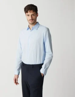 Chemise SLIM ciel en popeline Homme