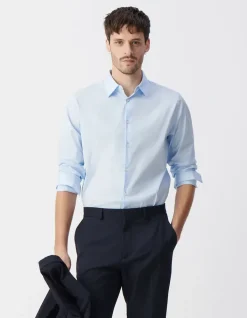 Chemise SLIM ciel en popeline Homme