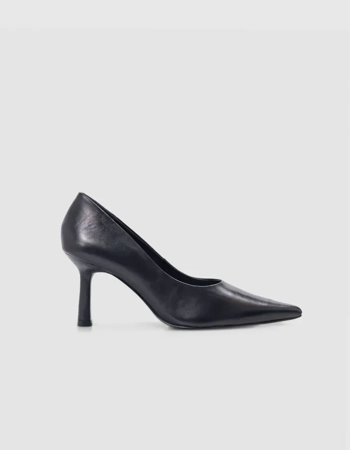 Escarpins noirs cuir glacé Femme