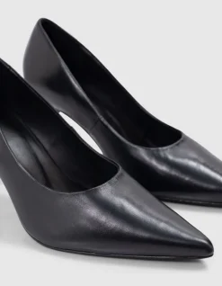 Escarpins noirs cuir glacé Femme