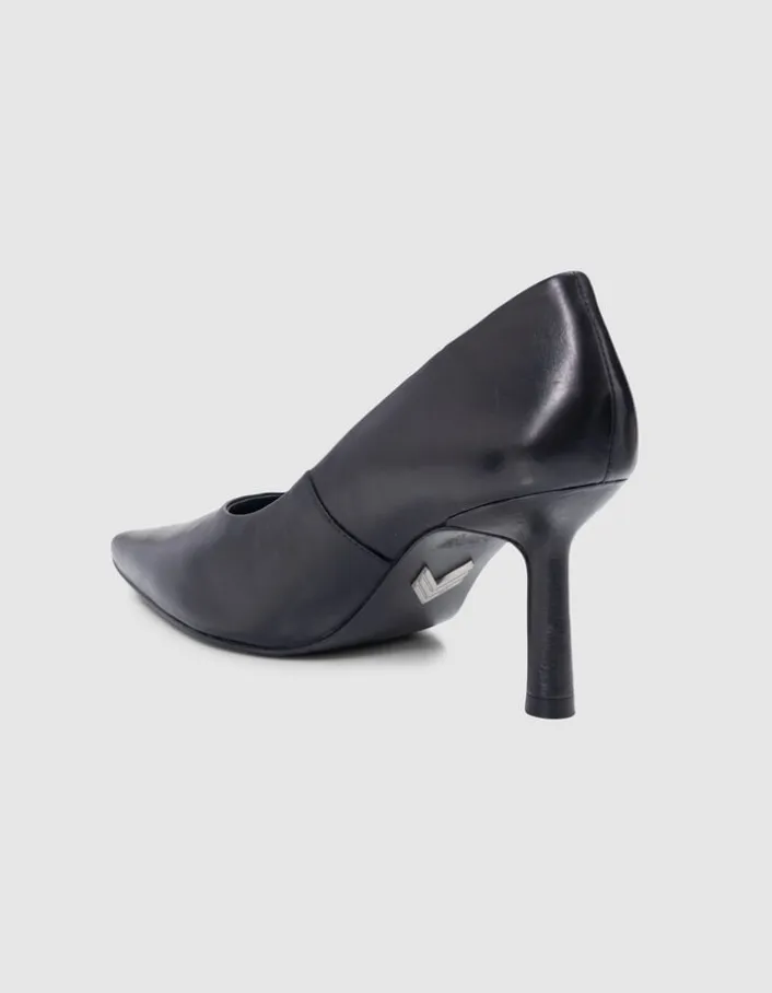 Escarpins noirs cuir glacé Femme