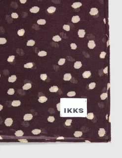 Foulard bordeaux motif pois Femme