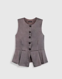 Gilet de costume sans manches gris Lyocell® Femme