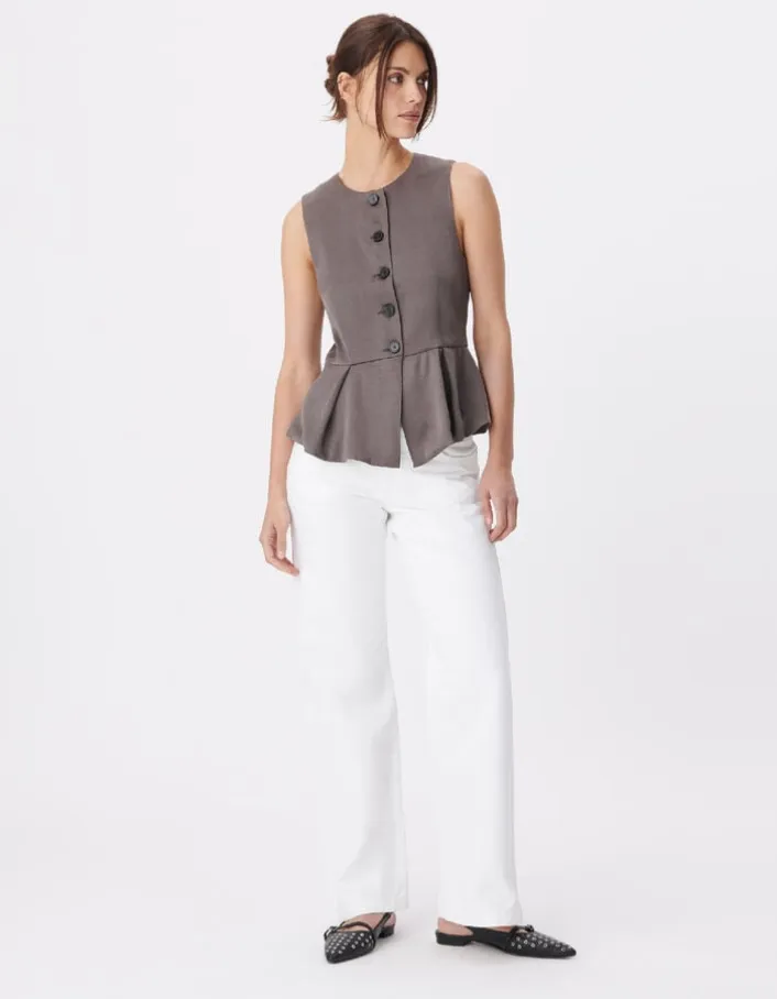 Gilet de costume sans manches gris Lyocell® Femme