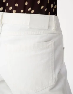 Jean bootcut blanc taille basse Femme