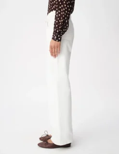 Jean bootcut blanc taille basse Femme